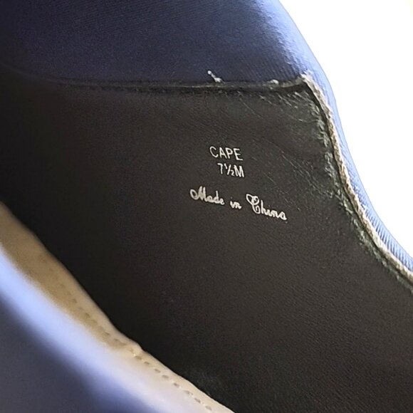 Donald Pliner Women's Cape Blue Black Wedge Platform Shoes Stretch Size 7.5M - Picture 11 of 16